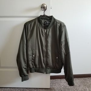 Green bomber jacket